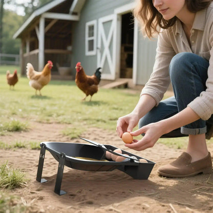 Roll-Out Hen Nesting Box with Jute Fiber Pad - ChickenNestPro