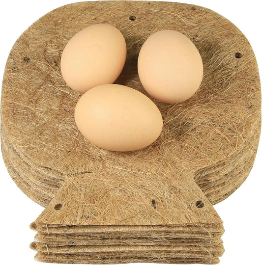 Natural Jute Fiber Chicken Nesting Pads 5Pcs - ChickenNestPro