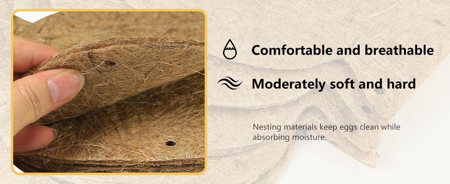 Natural Jute Fiber Chicken Nesting Pads 10Pcs 4 Comfortable and breathable