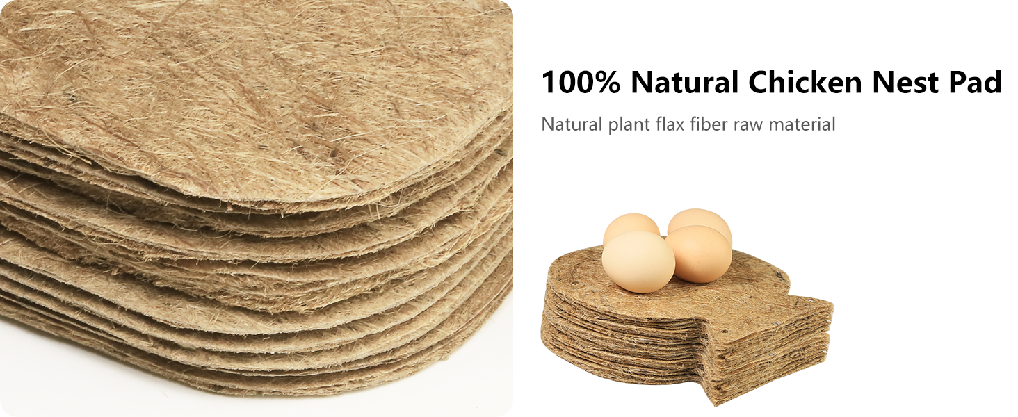 Natural Jute Fiber Chicken Nesting Pads 10Pcs 3 Natural Chicken Nest Pad