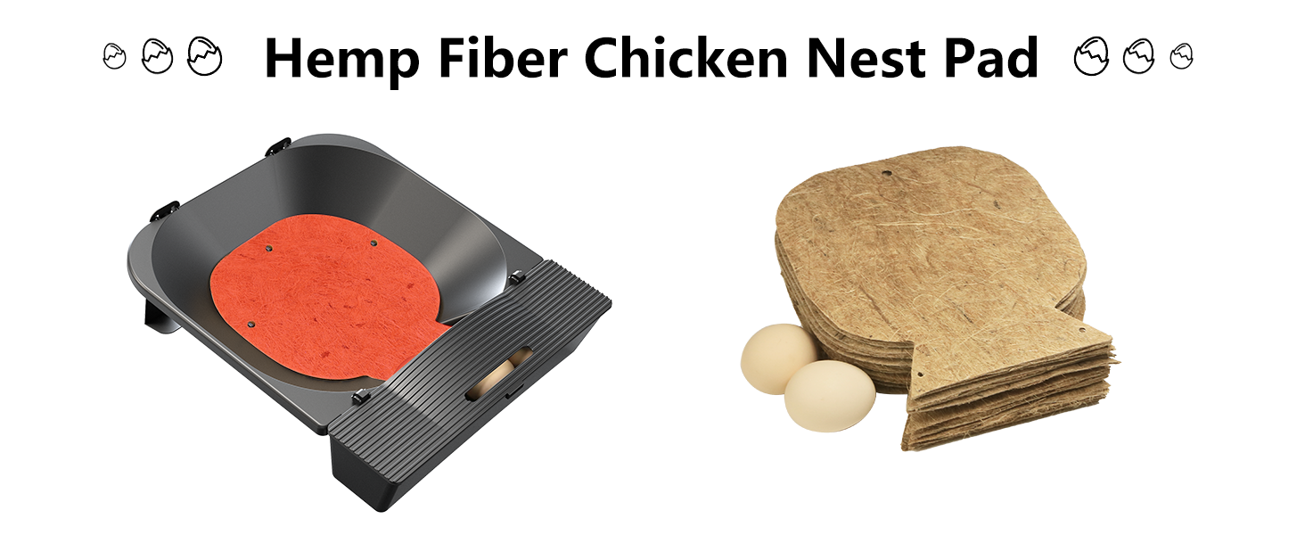 Natural Jute Fiber Chicken Nesting Pads 10Pcs 1 Rolling collector only