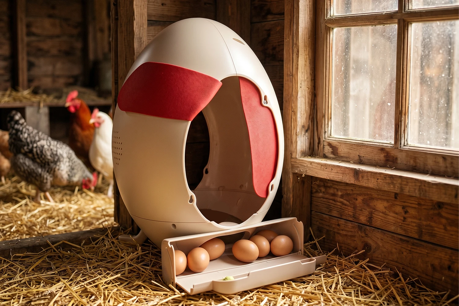Collects Clean, Unbroken Eggs
